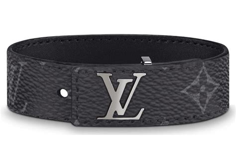 louis vuitton lv slim bracelet monogram eclipse black|louis vuitton bracelet stockx.